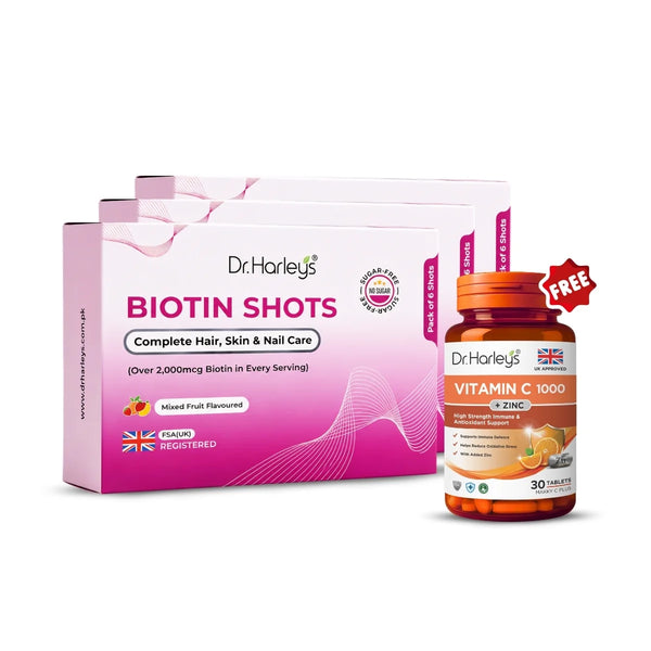 Biotin Boost Pack of 3 + Free Vitamin C